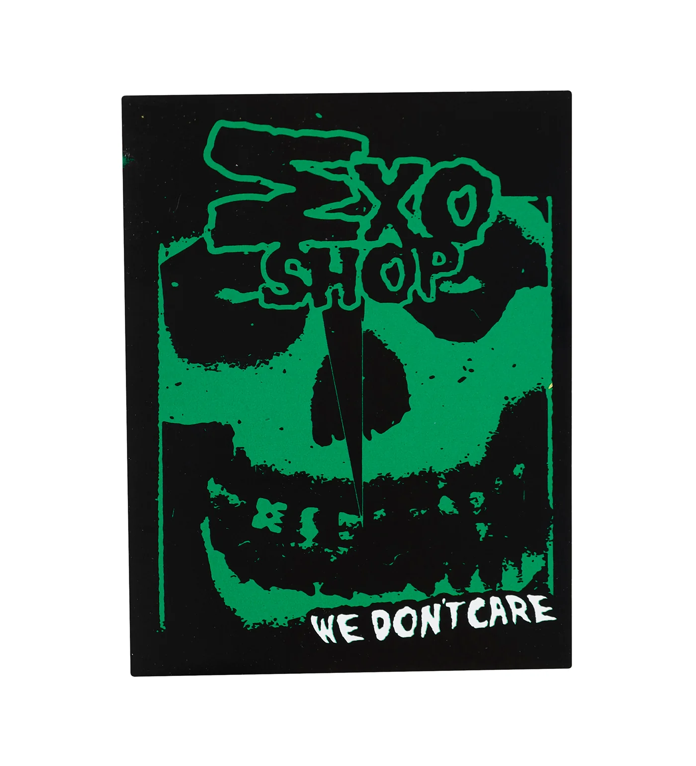 We Don't Care Logo Large, Green/Black (I)