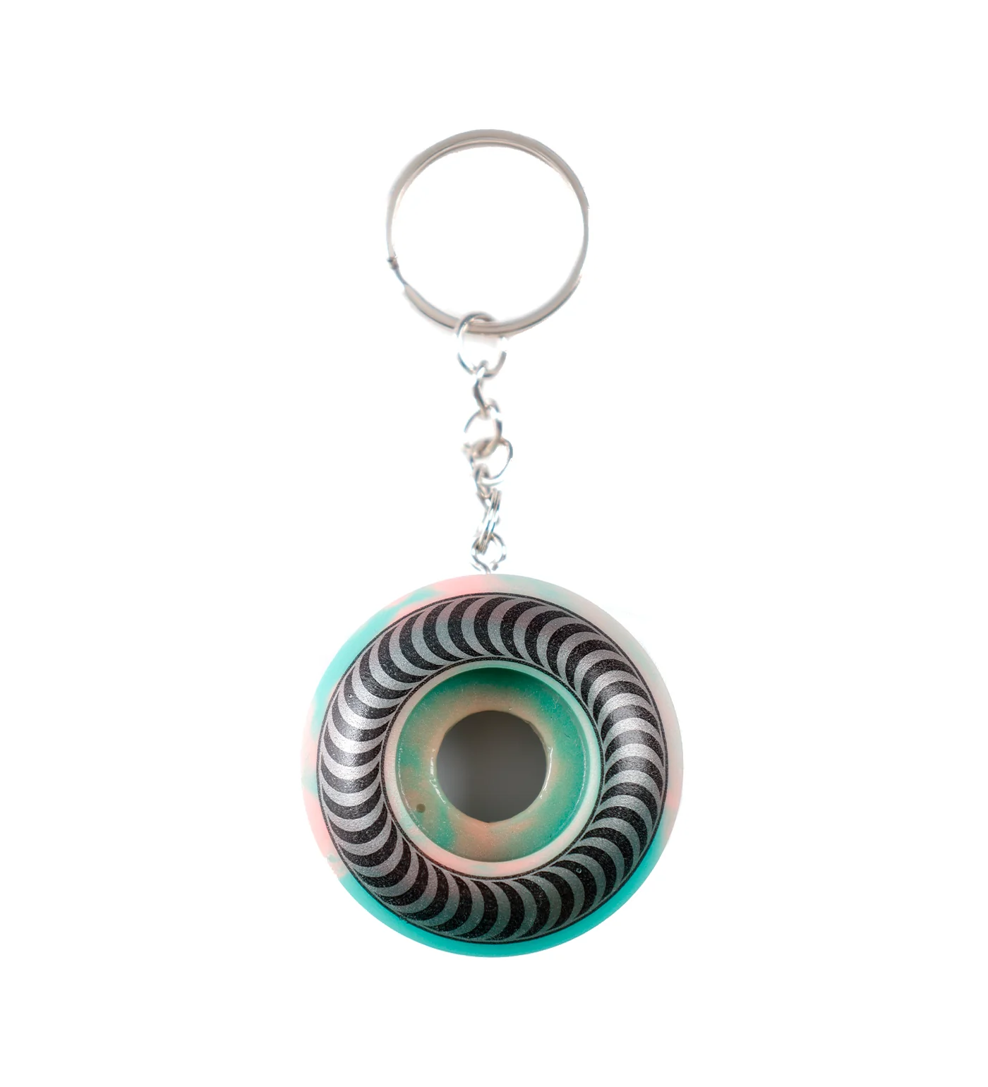 Wheels Classics Keychain, Coral/Green