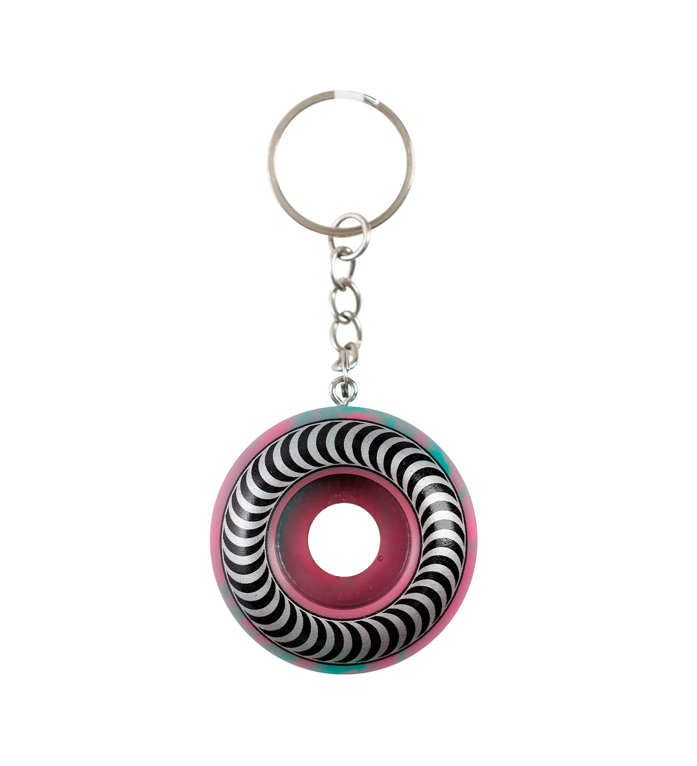 Wheels Classics Keychain, Pink/Teal
