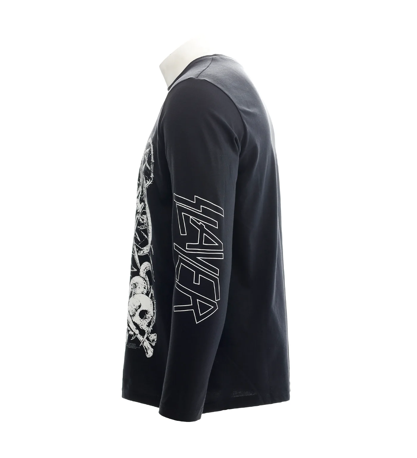 White Skulls L/S, Black - Image 2