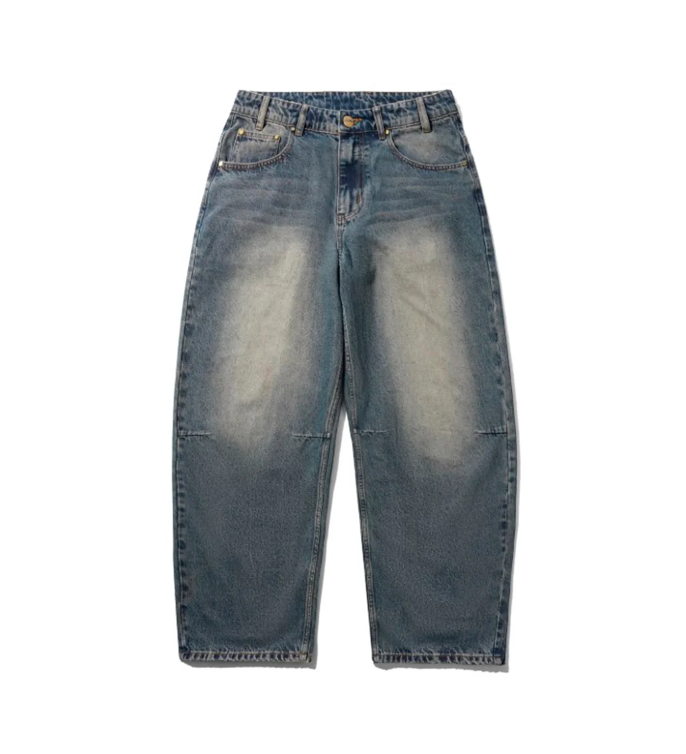 Wide Cut Denim, Dirty Wash Indigo