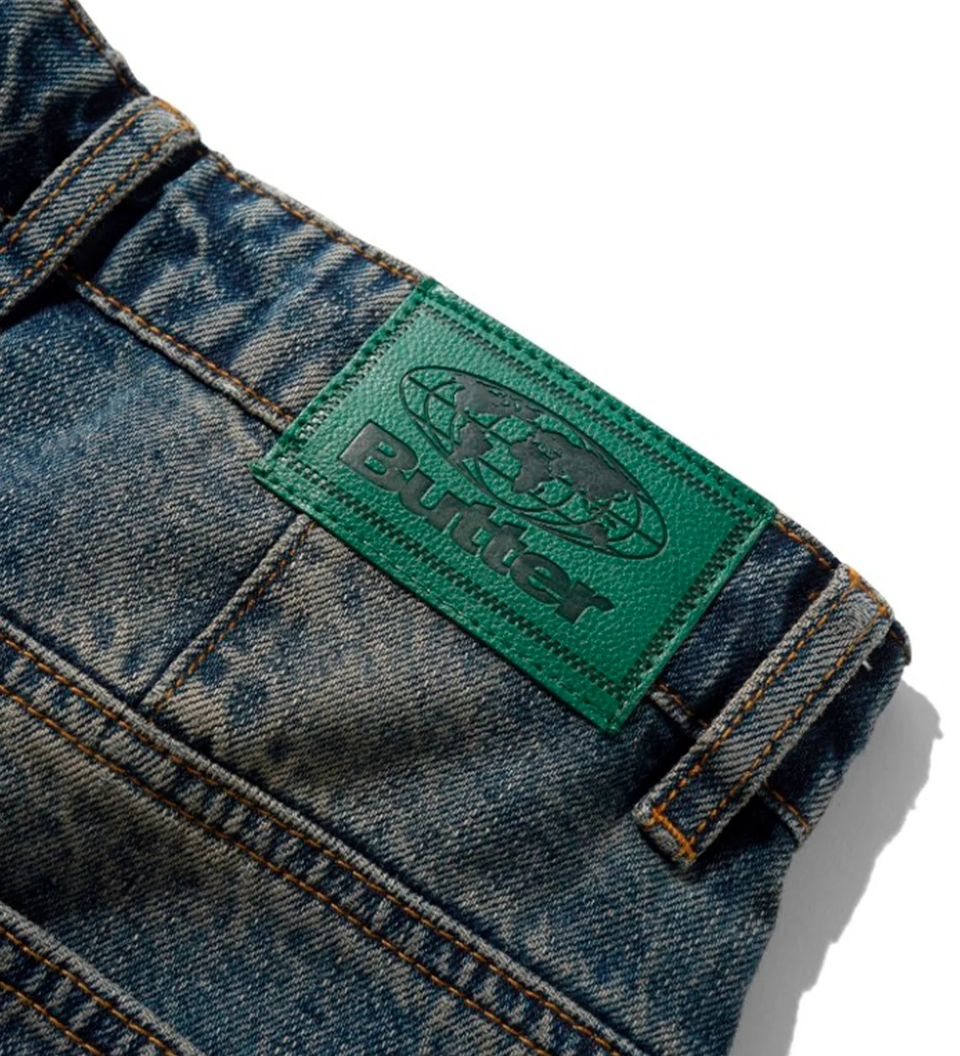 Wide Cut Denim, Dirty Wash Indigo - Image 4