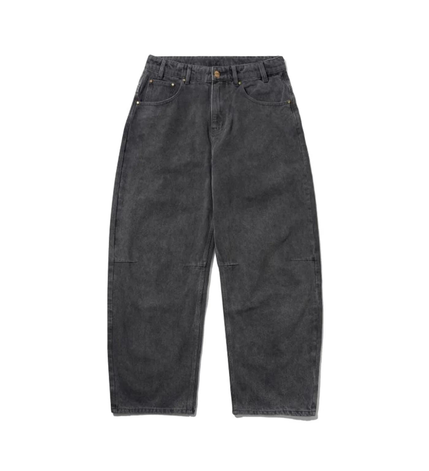 Wide Cut Denim, Rinsed Black