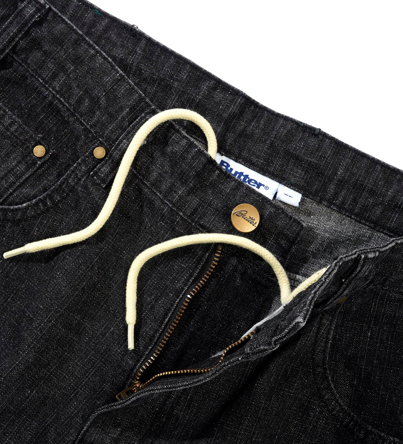 Wide Cut Denim, Streaky Black Wash - Image 3