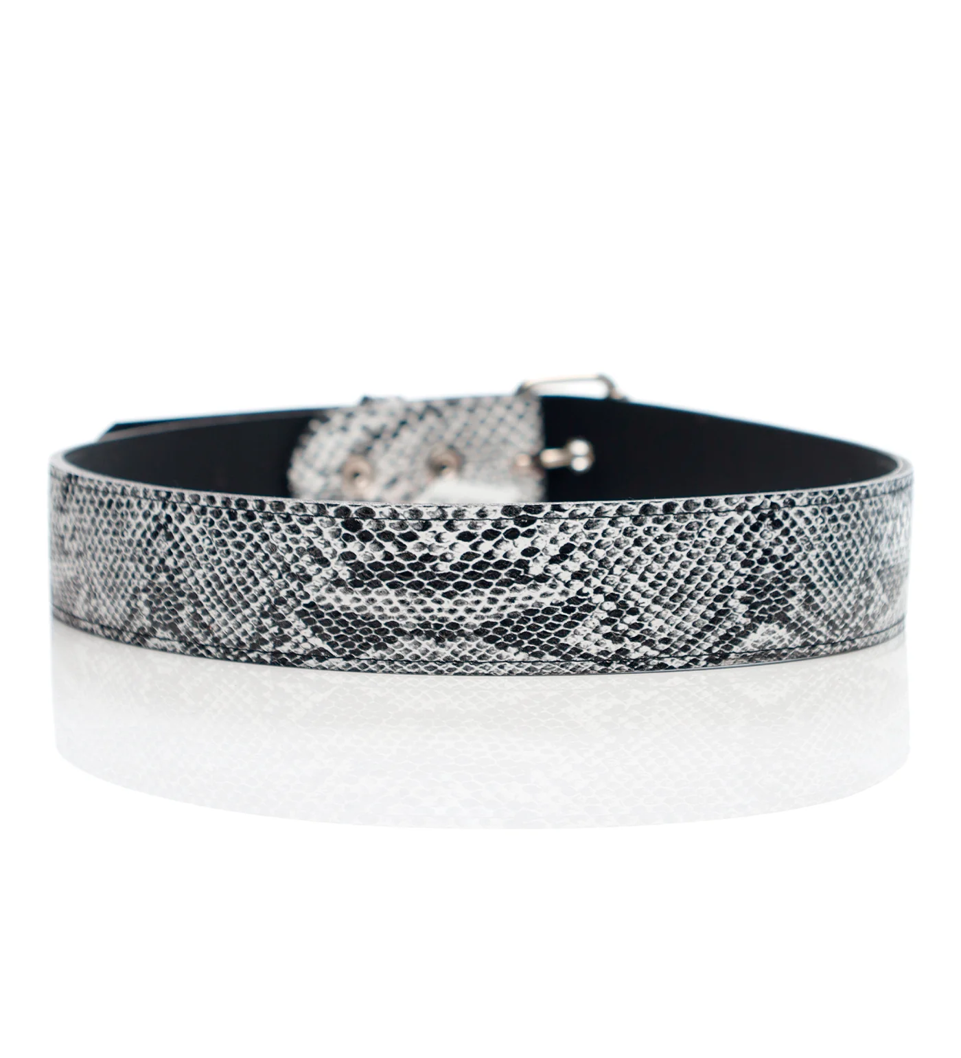 Wide Snake Skin, White