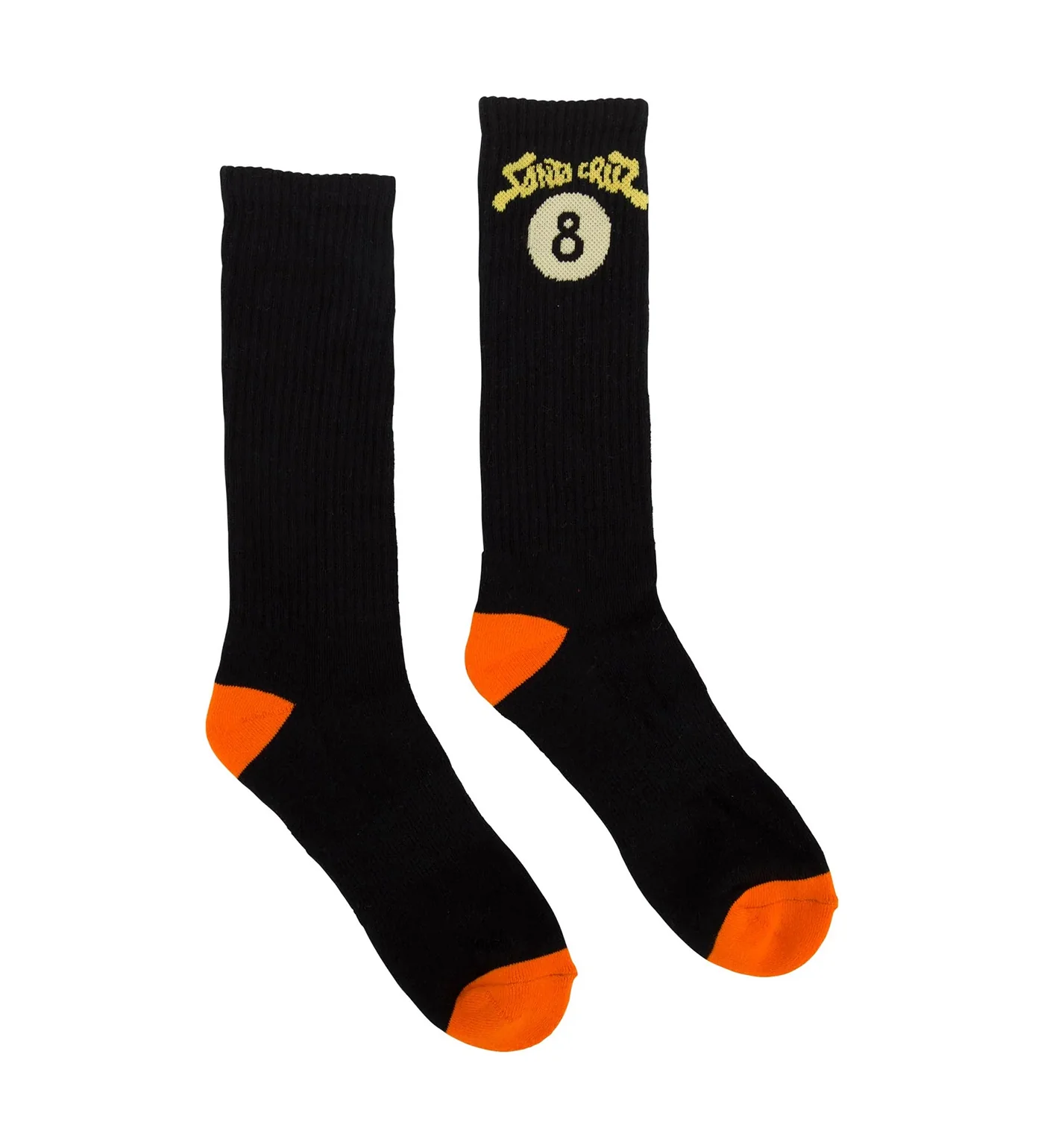 Winkowski 8Baller Trip Mid Crew Socks, Black/Orange