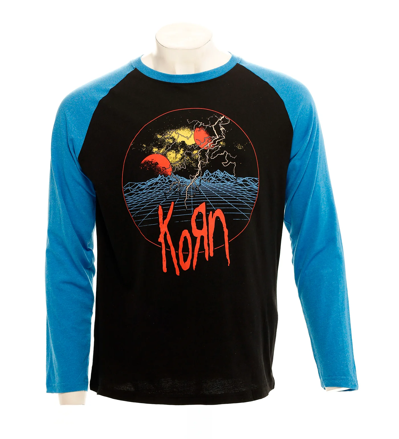 Wireframe Raglan, Black/Blue