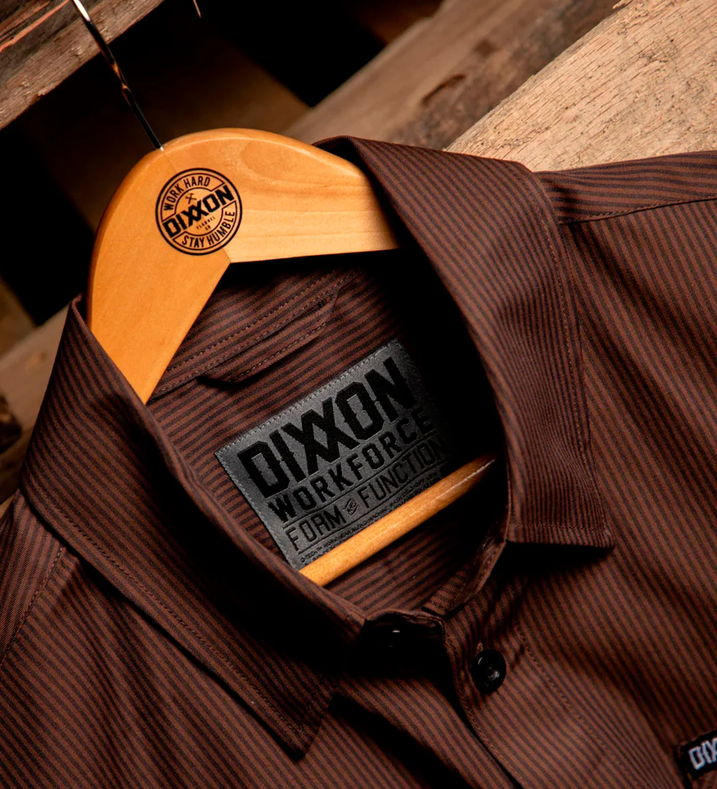 Workforce Longsleeve, Brown/Black Striped - Image 3