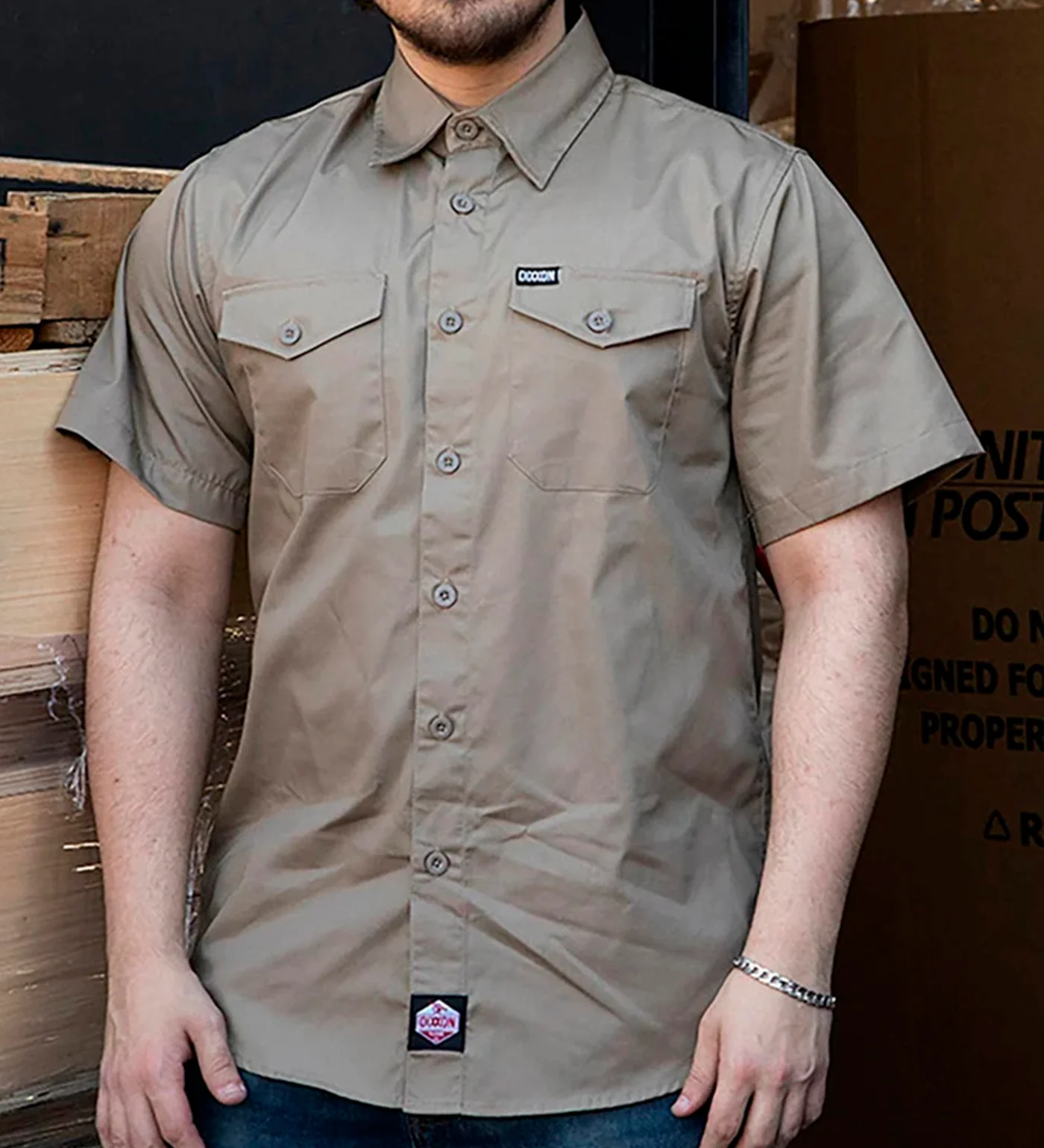 Workforce Shortsleeve, Khaki - Image 4