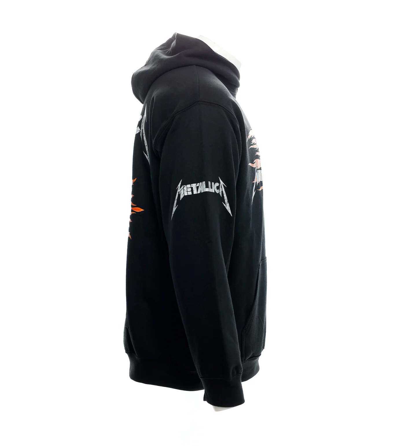 Worn Pushead Flaming Skull, Black - Image 4