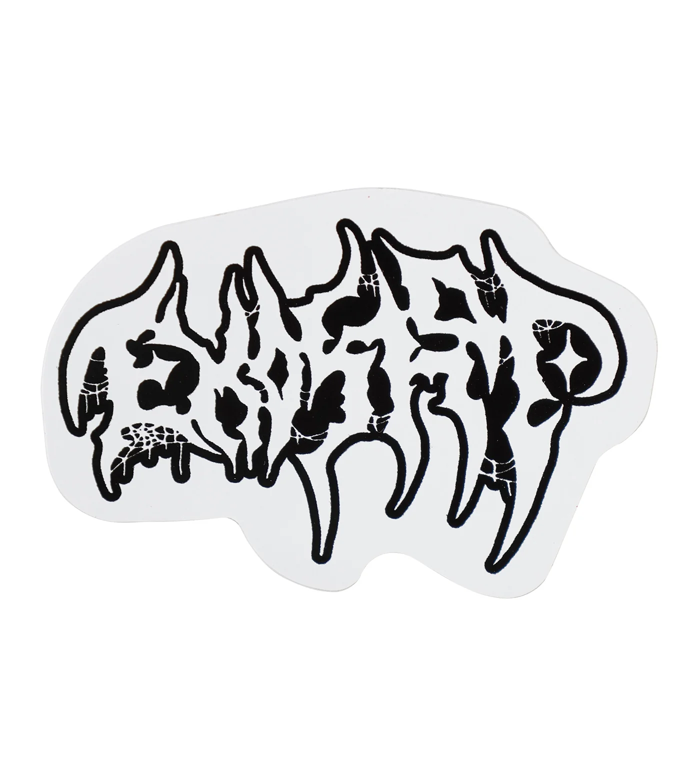 Worship Script Cut Out, White/Black (I)