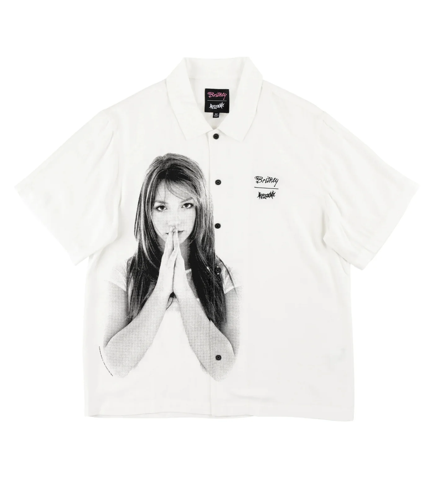 x Britney Spears- Rayon Photo Shirt, White