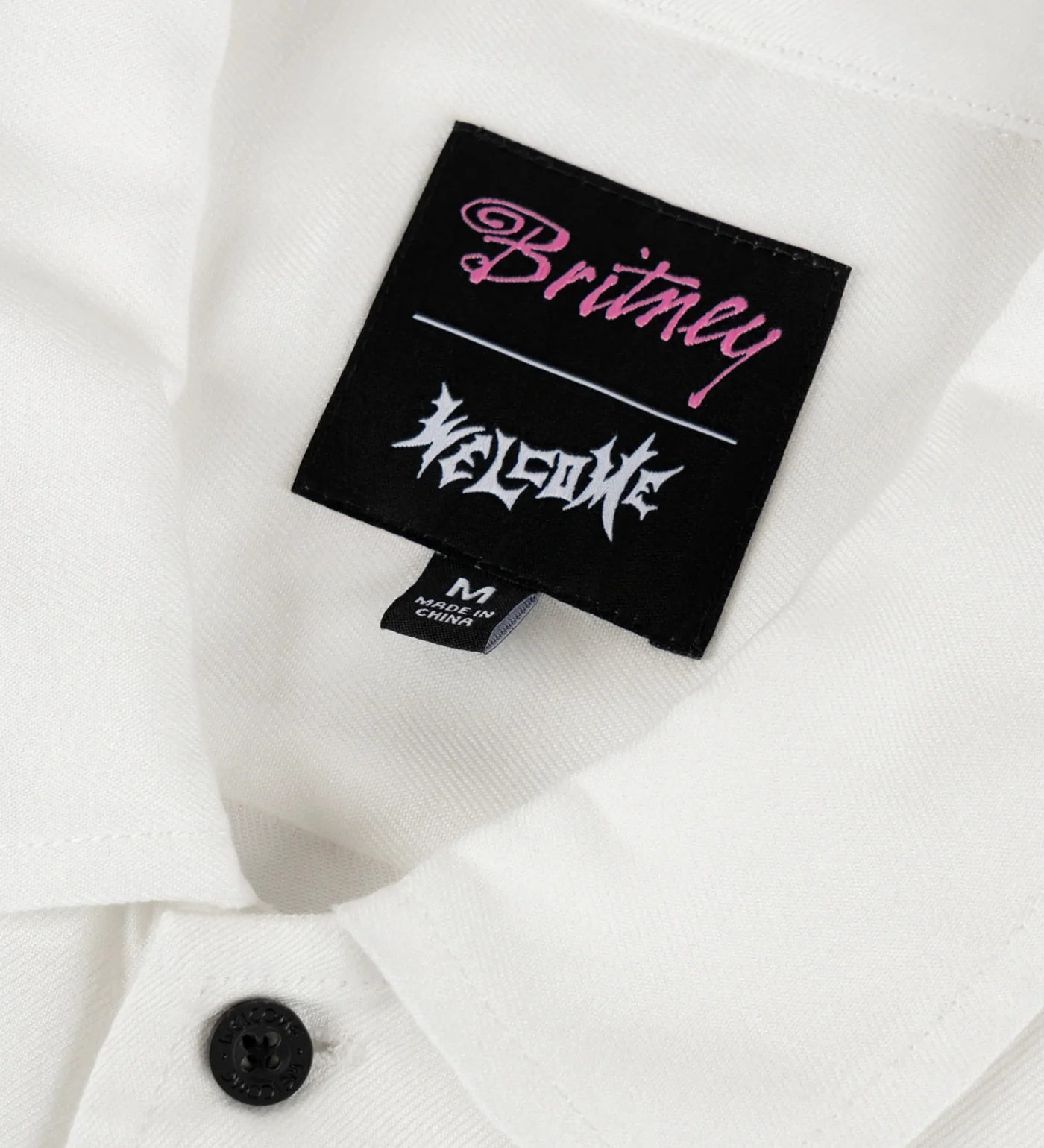x Britney Spears- Rayon Photo Shirt, White - Image 2