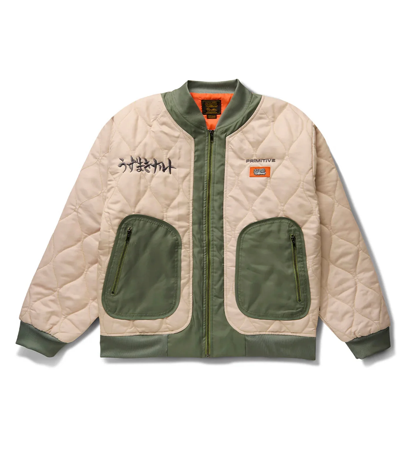 x Naruto X Paul Jackson Beast Quilted Jacket, Cream