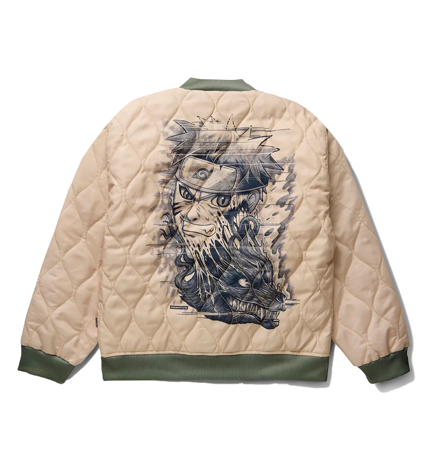 x Naruto X Paul Jackson Beast Quilted Jacket, Cream - Image 2