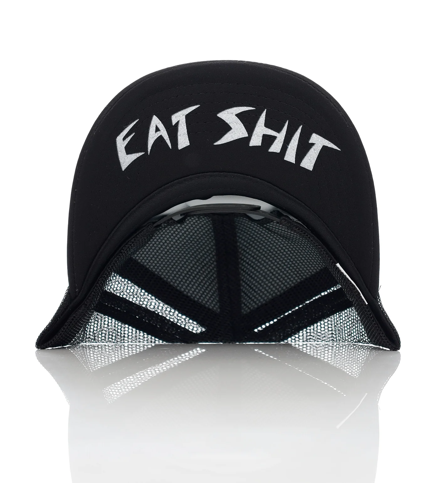 X Suicidal Skates Eat Shit Patch Flip Mesh, Black - Image 3