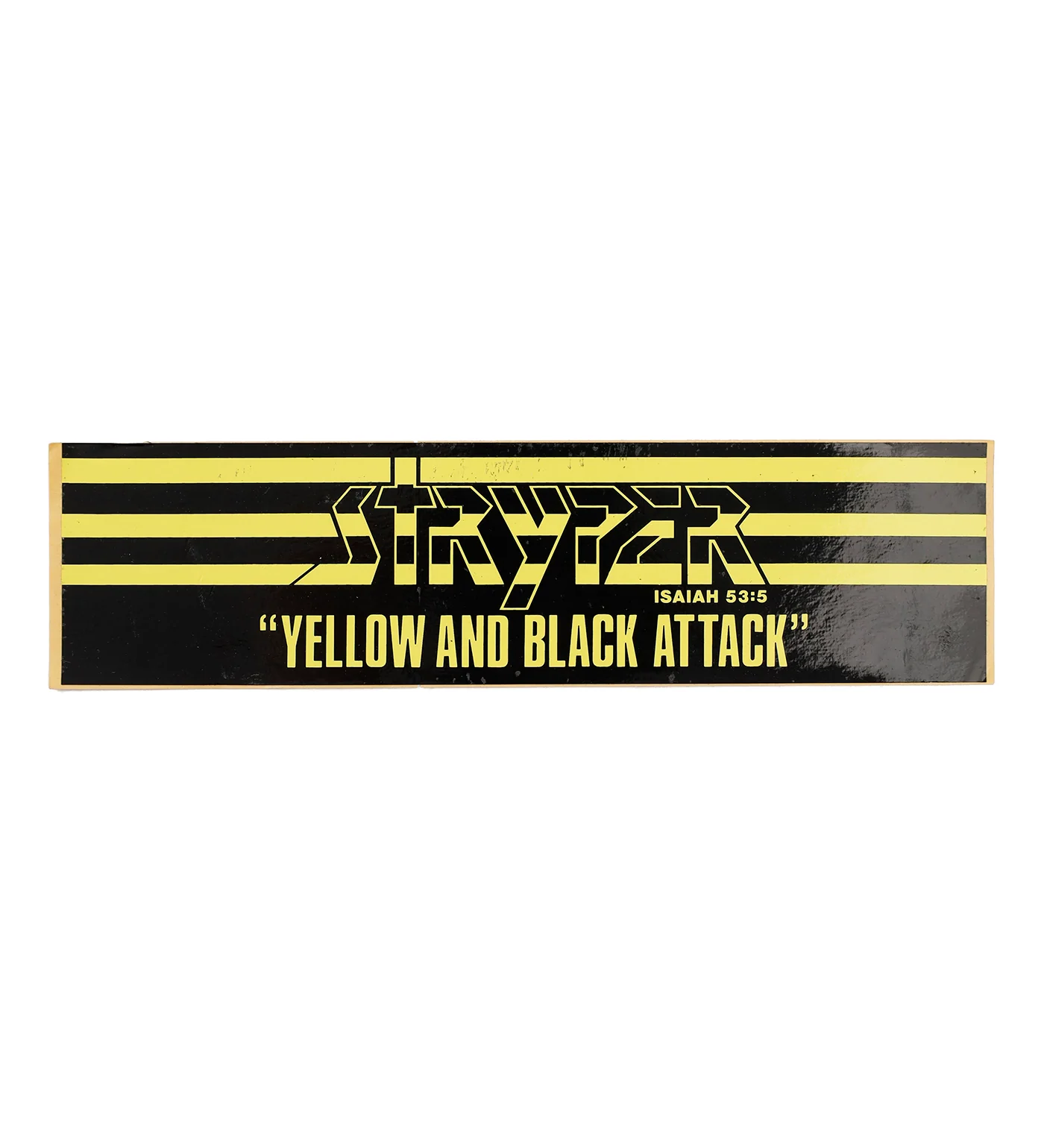 Yellow And Black Attack Vintage Bumper